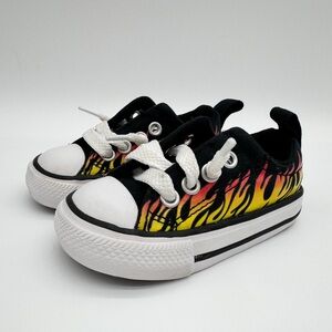 Converse Infant Low Top All Star Flame Lace Shoes Infant Size 4